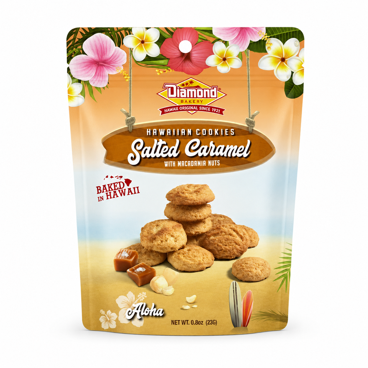 Diamond Bakery Hawaii Salted Caramel with Macadamia Nuts Snack Size 0.8oz