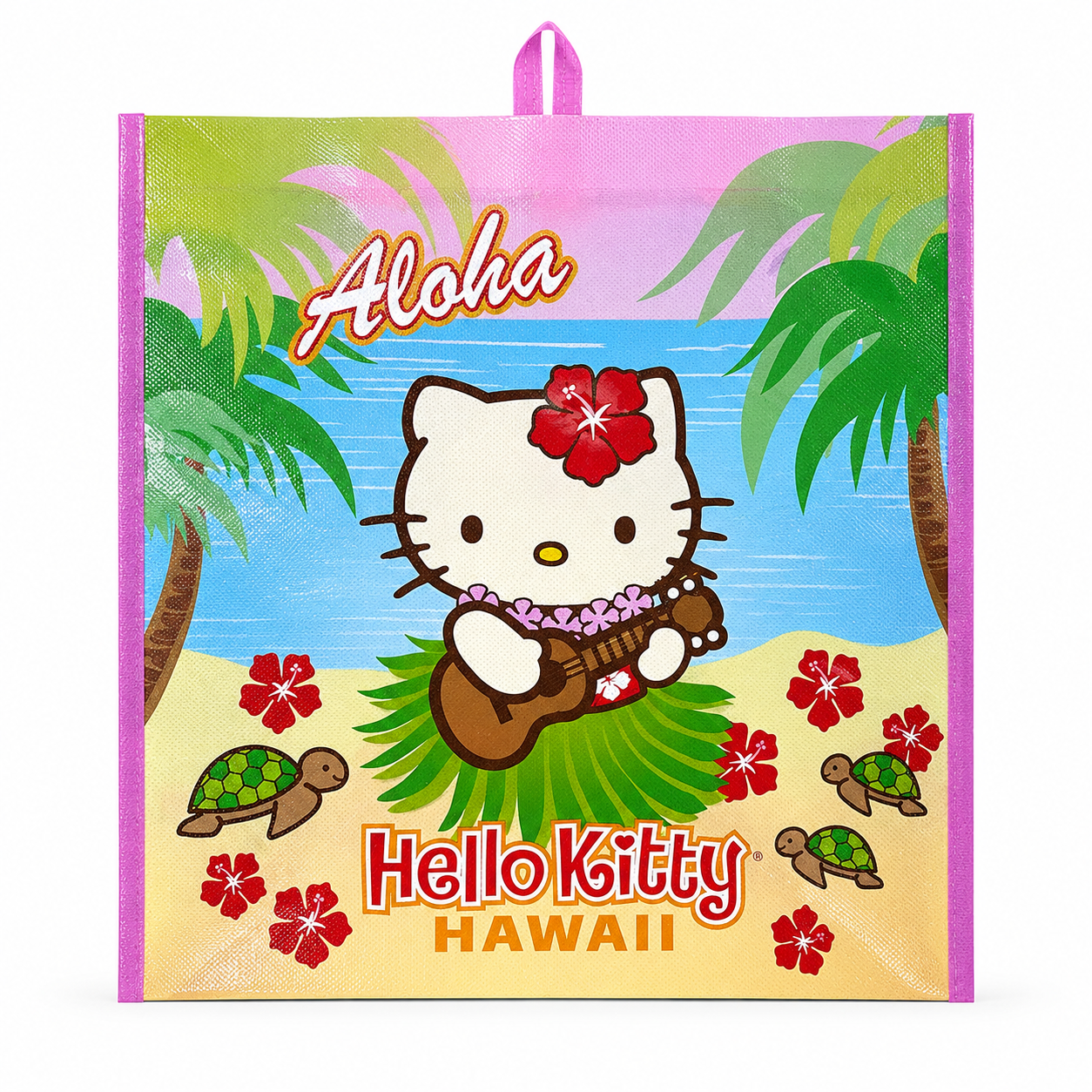 Hello Kitty Hawaii Ukulele Tote Bag