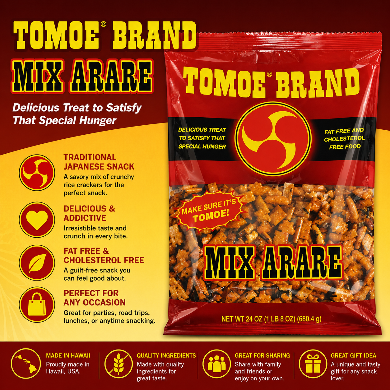 Tomoe Brand, Kakimochi Mix Arare 24oz
