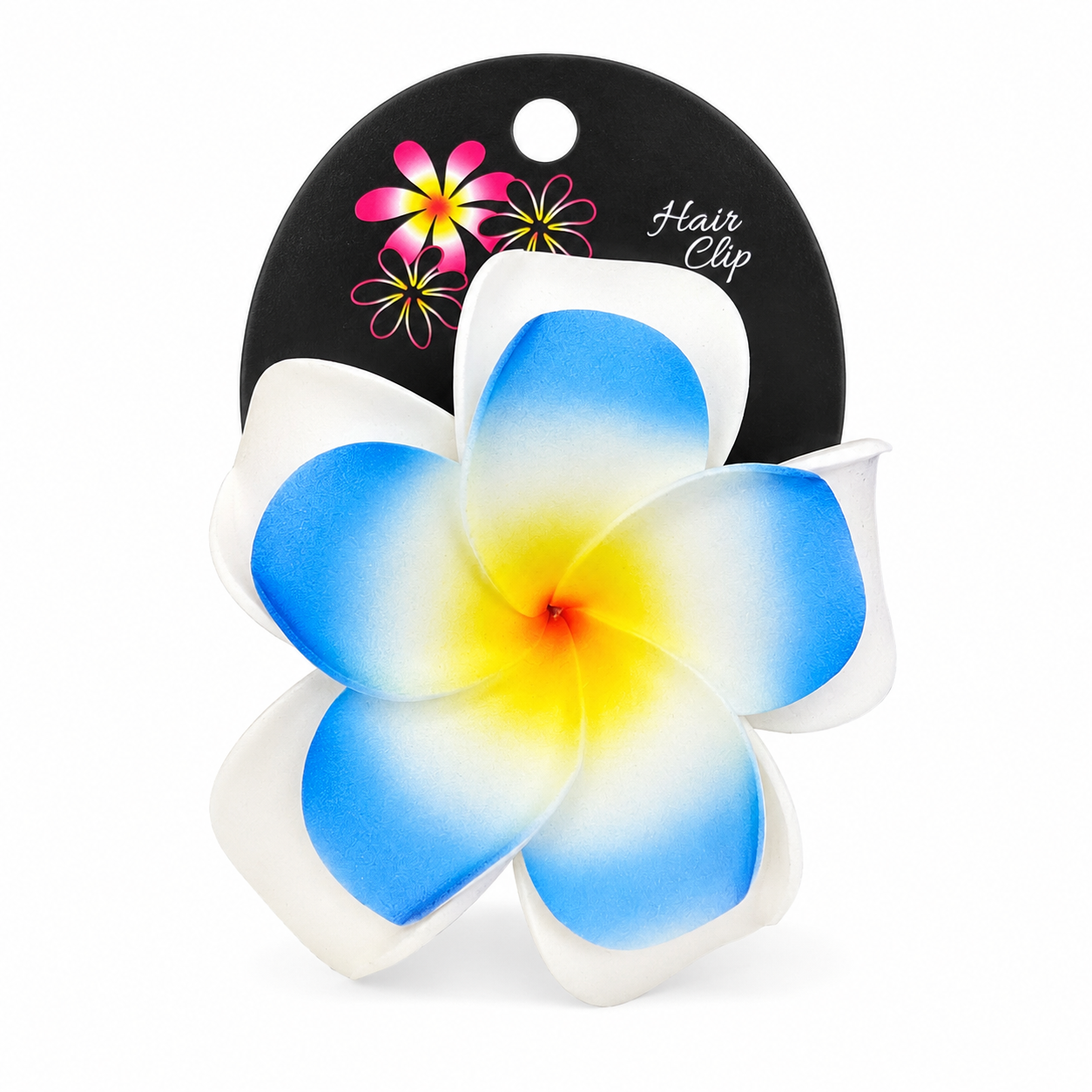 Hawaii Blue Plumeria Hair Clip