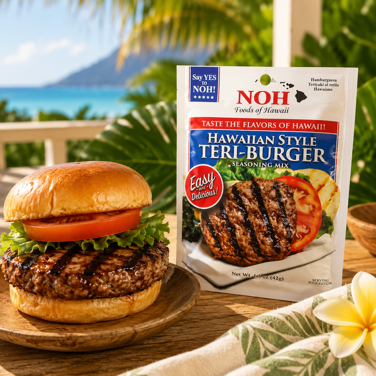 NOH Foods of Hawaii Hawaiian Style Teri-Burger Seasoning Mix