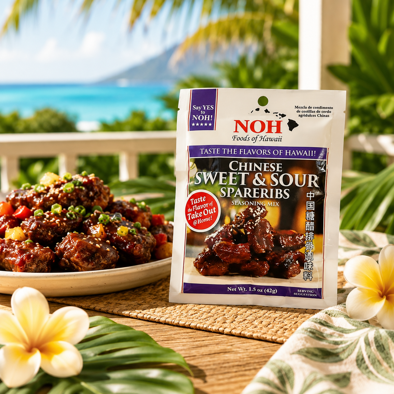 NOH Foods of Hawaii Chinese Sweet & Sour Spareribs Seasoning Mix