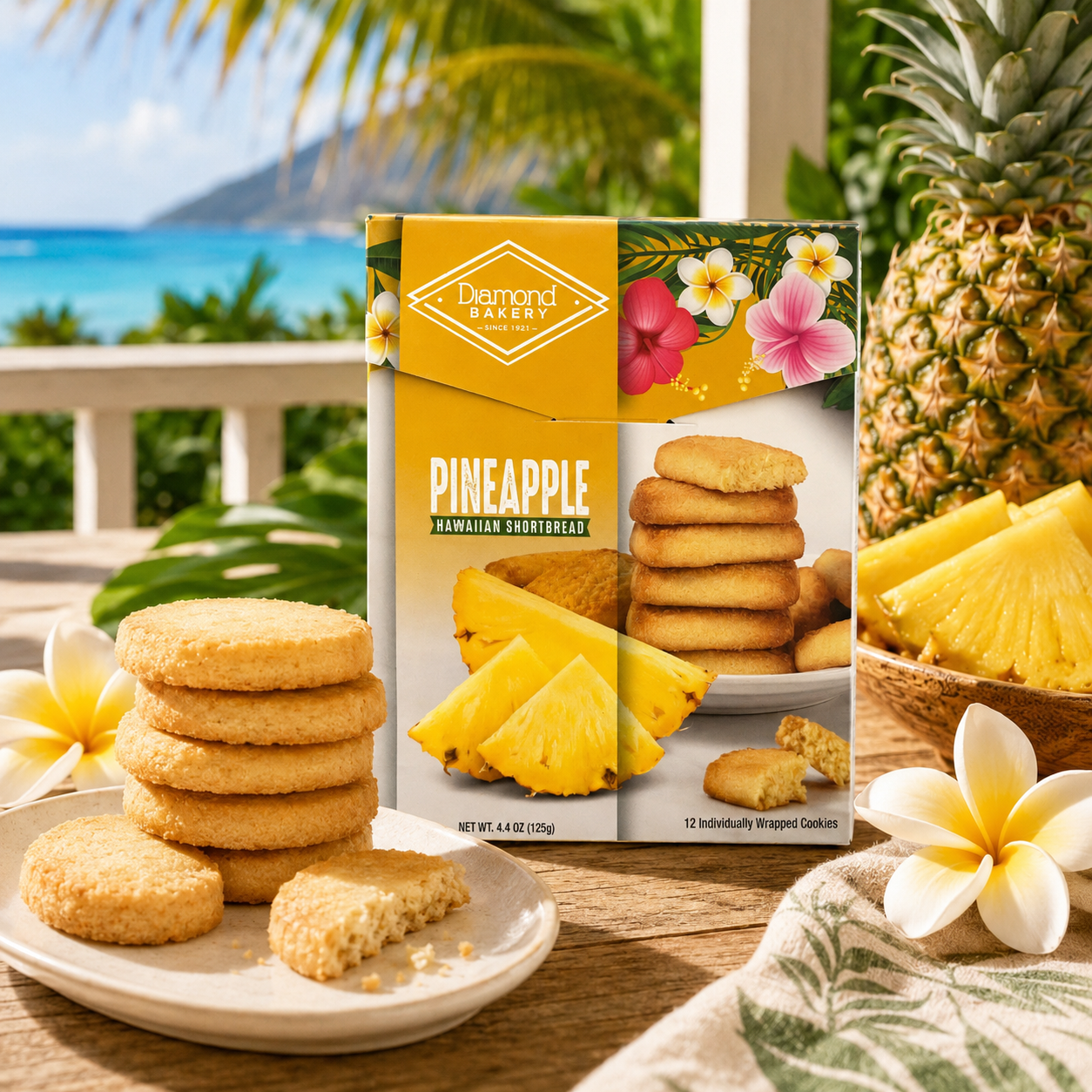 Diamond Bakery Hawaii Shortbread Pineapple 4.4oz