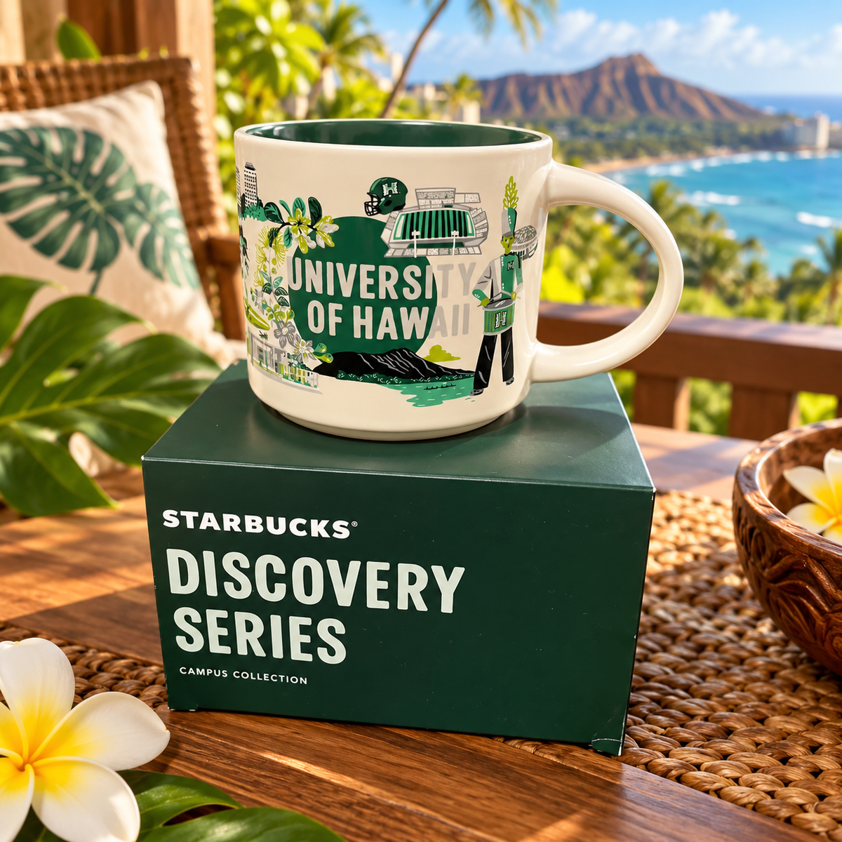 Starbucks Hawaii Collection UH University of Hawaii Ceramic Mug