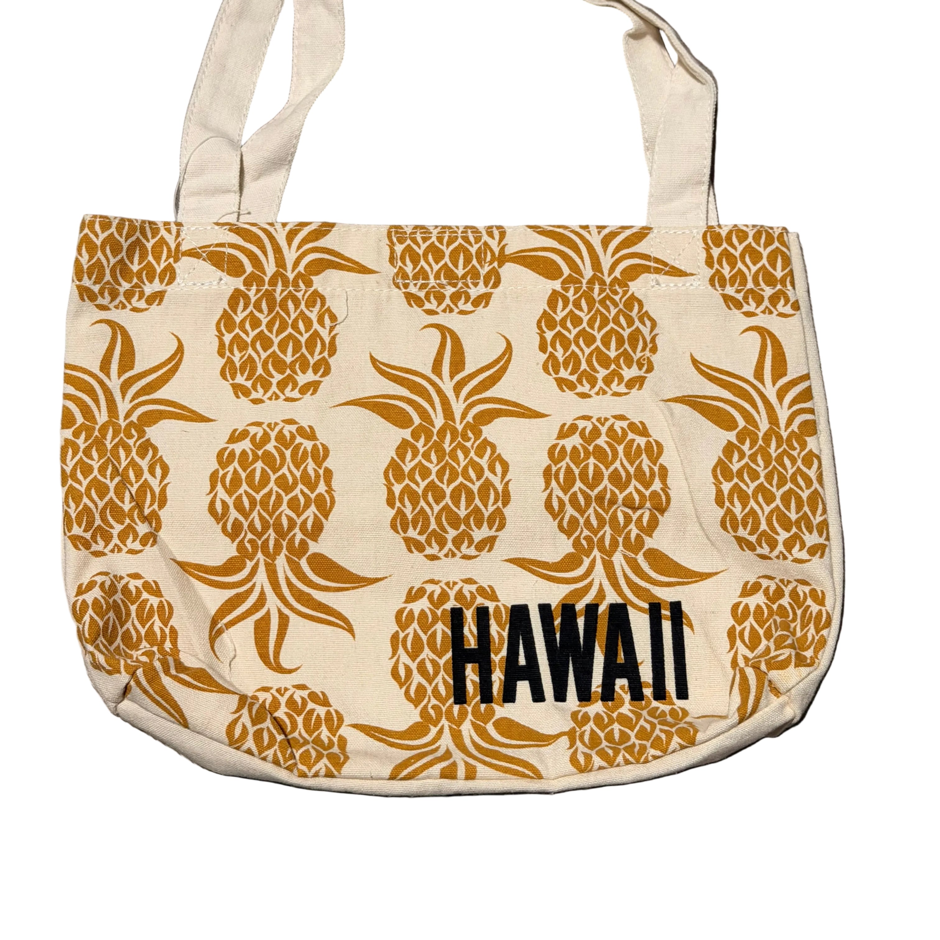 Hawaii Pineapple Canvas Mini Tote Bag